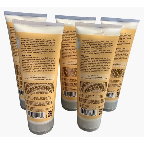 5 Shea Moisture Baby Lotion Raw Shea Chamolmile & Argan Oil 8 Fl Oz - Picture 4 of 4